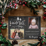 Chalkboard die schönste Zeit des 2. Fotos Feiertagskarte<br><div class="desc">Chalkboard die schönste Zeit des Jahres 2 Foto Ferienkarte. Chalkboard Hintergrund und Platz für 2 Bilder mit DER WUNDERBARSTEN ZEIT DES JAHRES geschrieben in hübscher Typografie Stil . Schicken Sie diese elegante, einfache Chalkboard-Foto-Urlaubskarte an Ihre Familie und Freunde. Kann vollständig angepasst werden. Für weitere Anpassungen wenden Sie sich bitte an...</div>