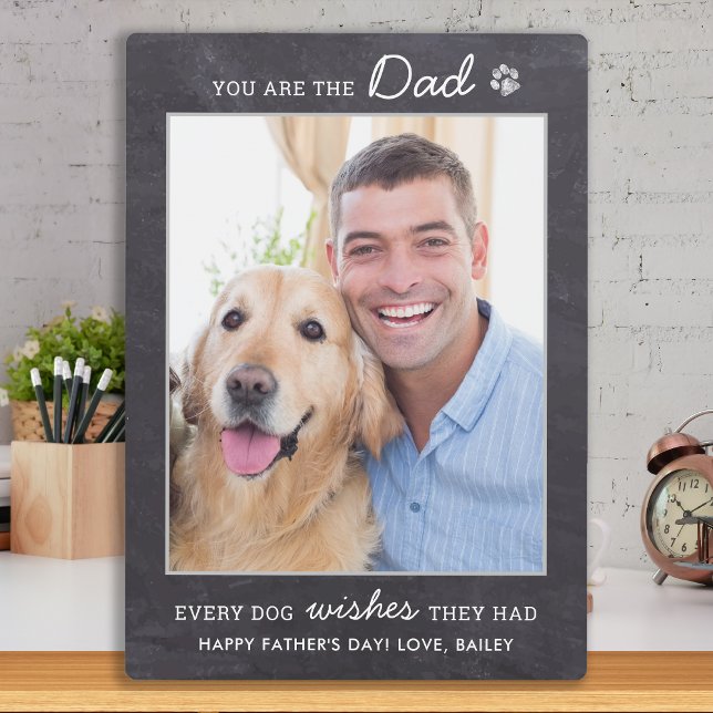 Chalkboard DOG VATER Personalisiert Pet Foto Fotoplatte (Von Creator hochgeladen)