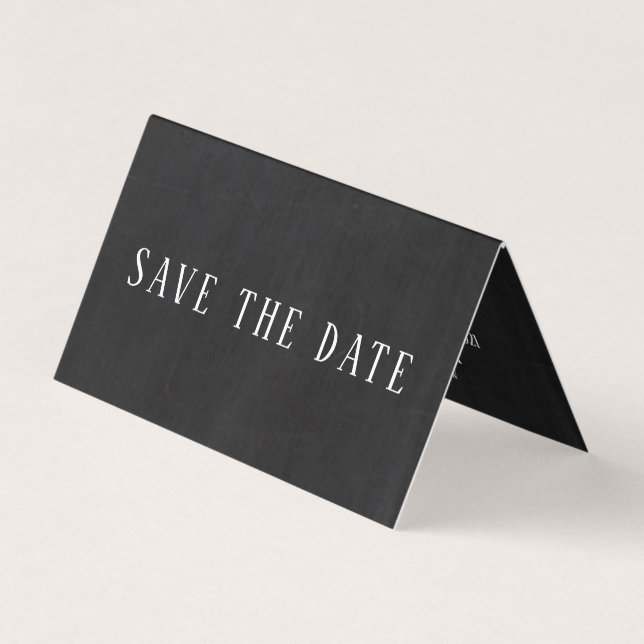 Chalkboard-Effekt, Foto Save the Date Karte (Vorderseite)