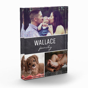 Chalkboard Family Foto Collage Vertikal