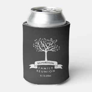 Chalkboard Family Wiedersehen mit Banner und Baum Dosenkühler