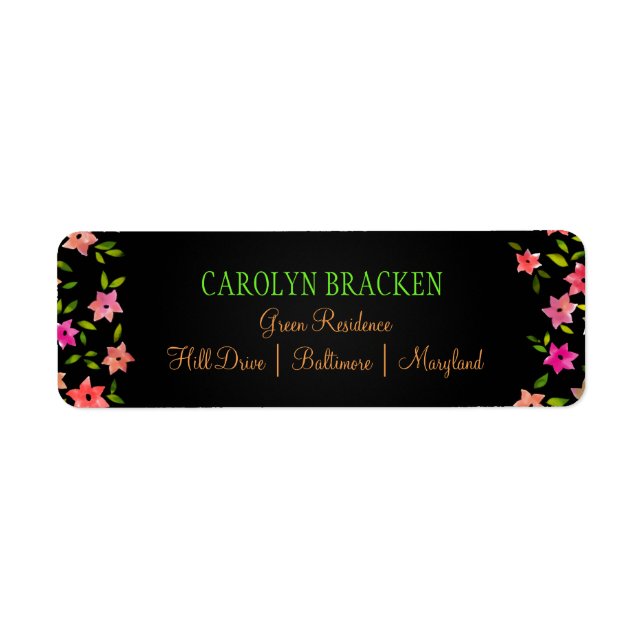 Chalkboard farbenfrohe Blume Wreath Wedding (Vorne)