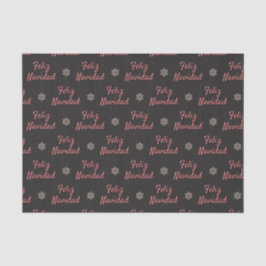 Chalkboard Feliz Navidad & Snowflakes Seidenpapier