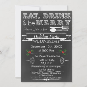 Chalkboard Fête Invitation