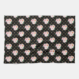 Chalkboard Floral Geschirrtuch