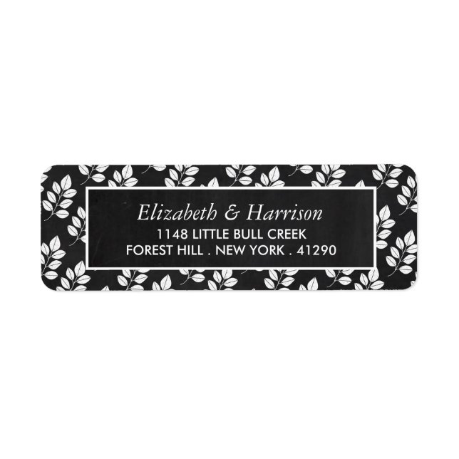 Chalkboard Floral Leaf Wedding (Vorne)
