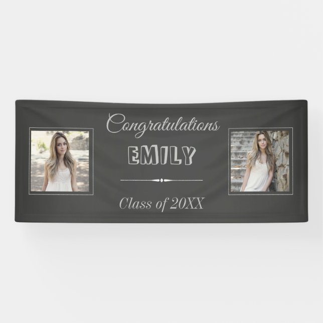 Chalkboard Foto Abschluss Banner (Horizontal)