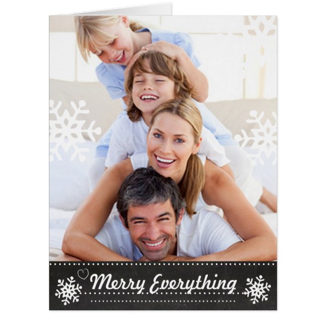 Chalkboard Foto Extra Grosses Weihnachtsfest (Vorderseite)