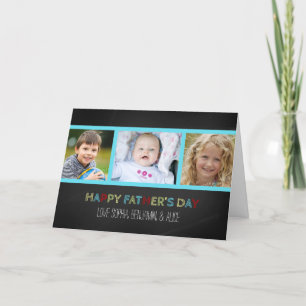 Chalkboard Foto Happy Vatertag Card Karte