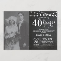 Chalkboard-Foto zum 40. Hochzeitstag