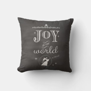 Chalkboard - Freude am Weihnachtsgel der Welt Kissen