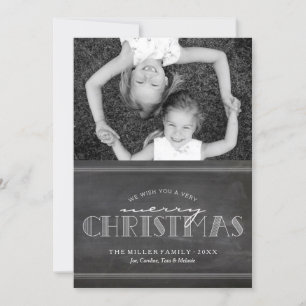 Chalkboard Frohe Weihnachts-Weihnachtsbrief-Karte Feiertagskarte