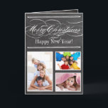 Chalkboard Frohe Weihnachtsfamilie Foto-Karte Feiertagskarte<br><div class="desc">Weihnachtsfotokarte Weihnachts Weihnachtsfotokarte Weihnachtskarte</div>