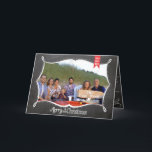 Chalkboard Frohe Weihnachtsfamilie Foto-Karte Feiertagskarte<br><div class="desc">Weihnachtsfotokarte Weihnachts Weihnachtsfotokarte Weihnachtskarte</div>