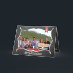 Chalkboard Frohe Weihnachtsfamilie Foto-Karte Feiertagskarte<br><div class="desc">Weihnachtsfotokarte Weihnachts Weihnachtsfotokarte Weihnachtskarte</div>