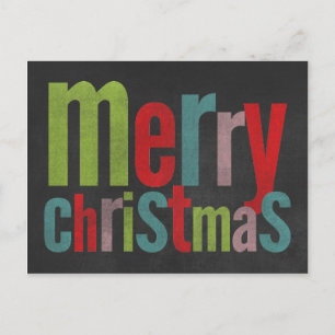 Chalkboard Frohe Weihnachtskarte Feiertagspostkarte