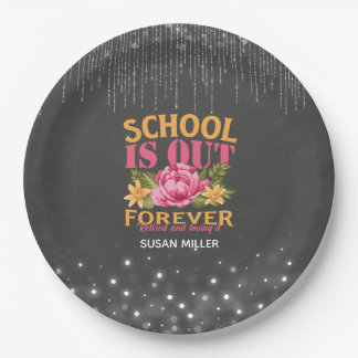 Chalkboard Funny Teacher Blumenversorgung Pappteller