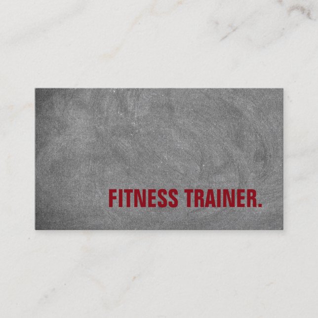 Chalkboard für kreative Fitness Trainer Visitenkarte (Vorderseite)