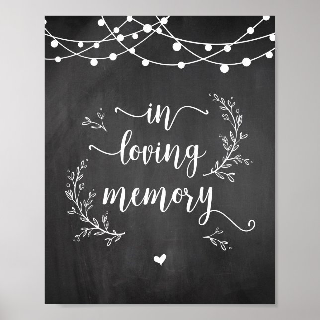 Chalkboard für String-Lights In liebevollem Gedäch Poster (Vorne)