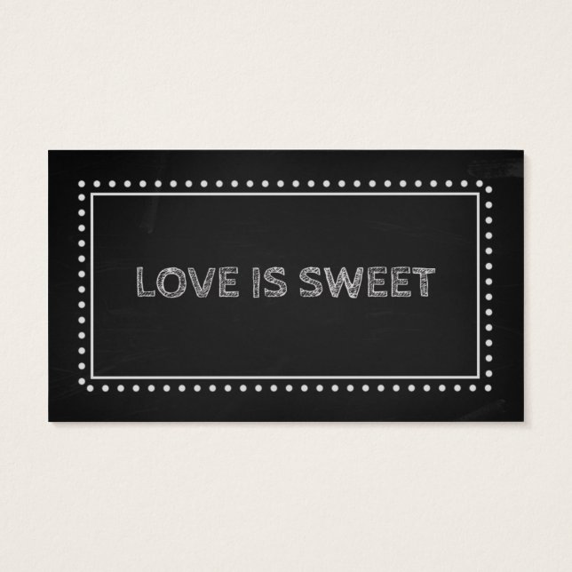 Chalkboard-Gastgeschenk Hochzeit Rezept-Tags (Rückseite)