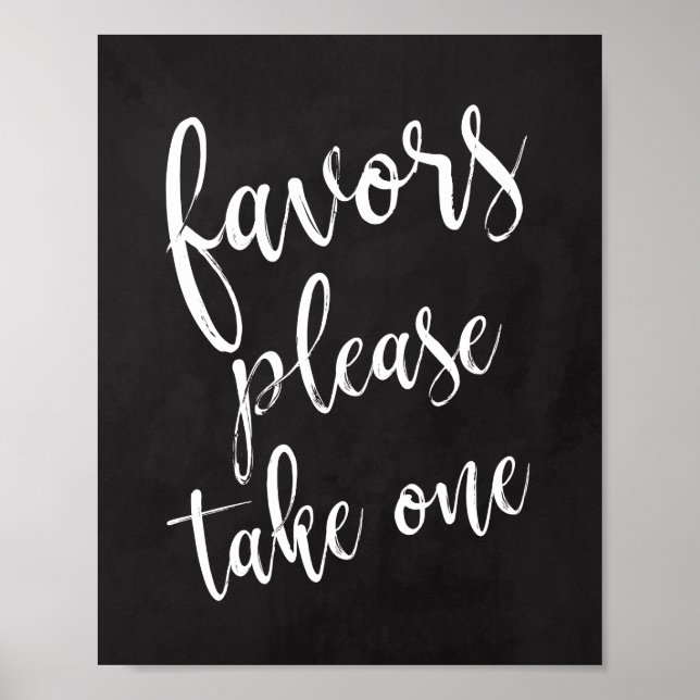 Chalkboard-Gastgeschenke Hochzeiten 8x10-Zeichen Poster (Vorne)