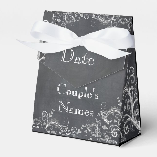 Chalkboard Gay Lesbian Hochzeitstag Liebhaber Geschenkschachtel (Vorderseite)