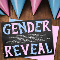 Chalkboard Gender Reveal Party! Babyparty