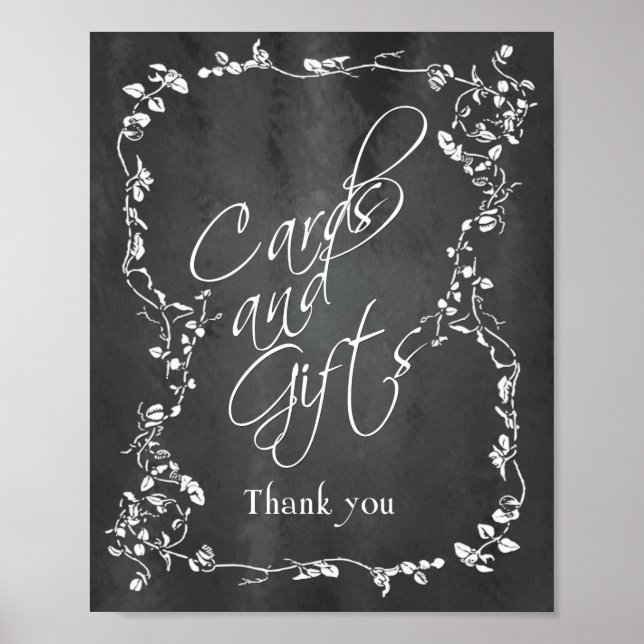 Chalkboard Geschenke und Karten Vielen Dank für Ih Poster (Vorne)