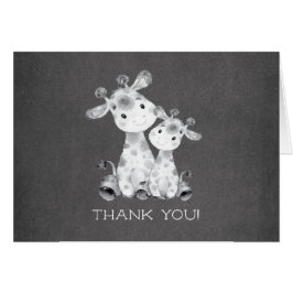 Chalkboard Giraffe Babydusche Vielen Dank