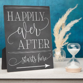 Chalkboard glücklicherweise immer nach dem Start h Fotoplatte