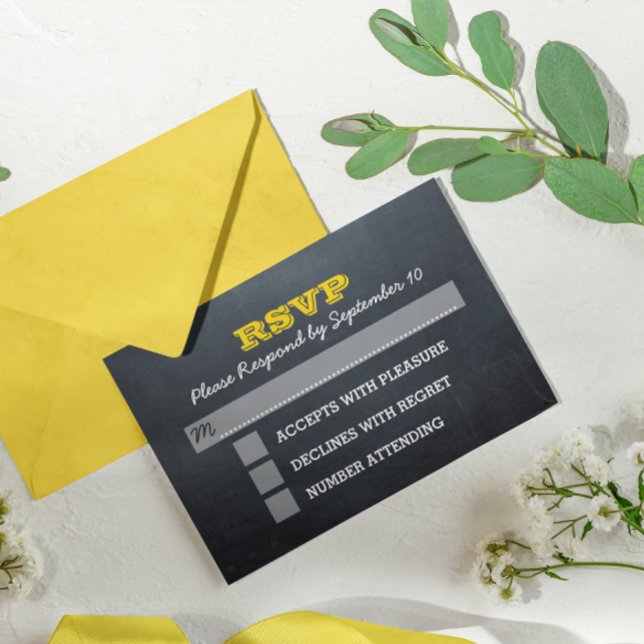 Chalkboard Gold Bar Mitzvah RSVP-Karte RSVP Karte (Von Creator hochgeladen)