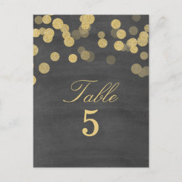 Chalkboard Gold Glitzer Hochzeit Tischnummer