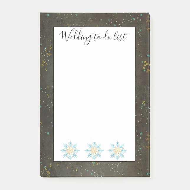 Chalkboard Gold Silber Stars Hochzeiten zu tun Lis Post-it Klebezettel (Vorderseite)