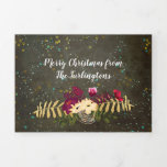 Chalkboard Gold Silver Stars Constellation Sky Dreifach Gefaltete Urlaubskarte<br><div class="desc">Schaffen Sie ein schönes Weihnachtsgeschenk für alle, die Sie Liebe. Dieses künstlerisch entworfene Weihnachtsmuster eignet sich perfekt für ein Weihnachtsfest, kann aber auch für eine Hochzeit, eine Verlobungsfeier oder einen Junggeselinnen-Abschied verwendet werden. Dieses Weihnachtsmuster hat einen Chalkboard-Hintergrund mit goldenen, weißen und blauen Sternen oder Farbtupfern. Es ist ein großartiger Hintergrund,...</div>