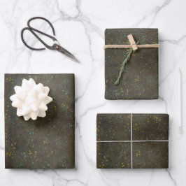 Chalkboard Gold Silver Stars Constellation Sky Geschenkpapier Set