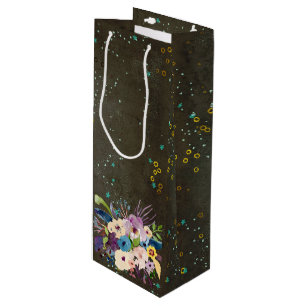 Chalkboard Gold Silver Stars Constellation Sky Geschenktüte Für Weinflaschen