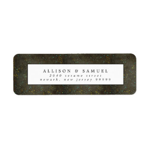 Chalkboard Gold Silver Stars Rücksendeadresse