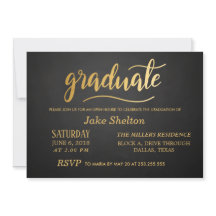 Chalkboard Gold Typografy Open House Abschluss