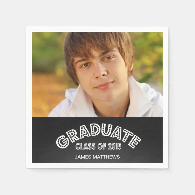 CHALKBOARD GRAD | PAPIER FÜR DIE ABBILDUNGSPFLICHT SERVIETTE (Vorderseite)