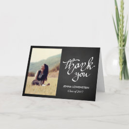 Chalkboard Graduate Vielen Dank Handgeschriebenes  Dankeskarte