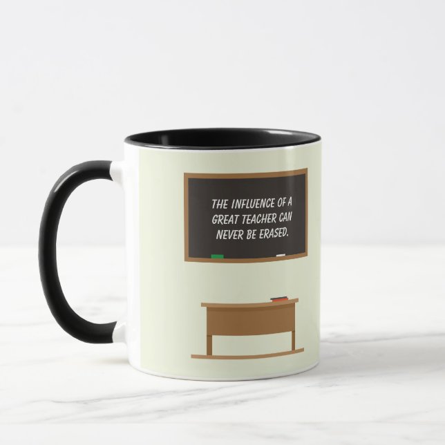 Chalkboard "Great Teacher Inspiration" Tasse (Links)