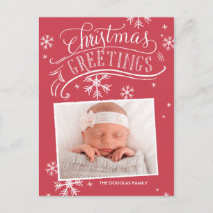 Chalkboard Greetings Collection Feiertagspostkarte