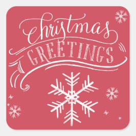 Chalkboard Greetings Collection Quadratischer Aufkleber