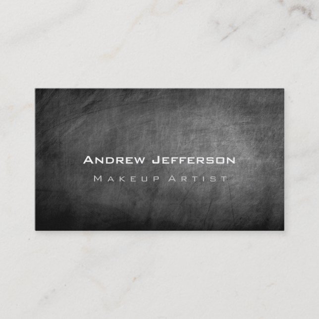 Chalkboard Grey Artiste professionnel Carte de vis (Devant)