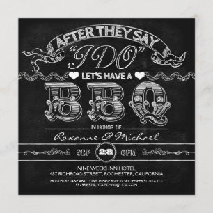 Chalkboard GRILLEN stilvoll moderne Hochzeitseinla Einladung