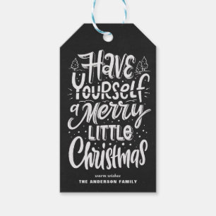 Chalkboard haben Sie ein fröhliches Weihnachtsfes Geschenkanhänger
