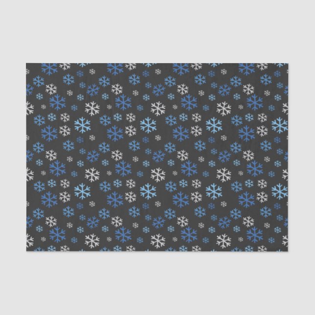 Chalkboard Hanukkah Snowflakes Seidenpapier (Vorderseite)
