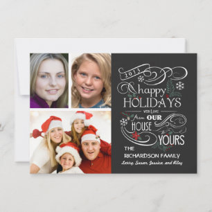 Chalkboard Happy Holiday Appartement 3 Cartes phot