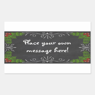 Chalkboard Happy Holidays Rechteckiger Aufkleber