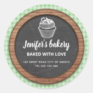 Chalkboard Hausgemachte Kuchen und Leckereien Clas Runder Aufkleber